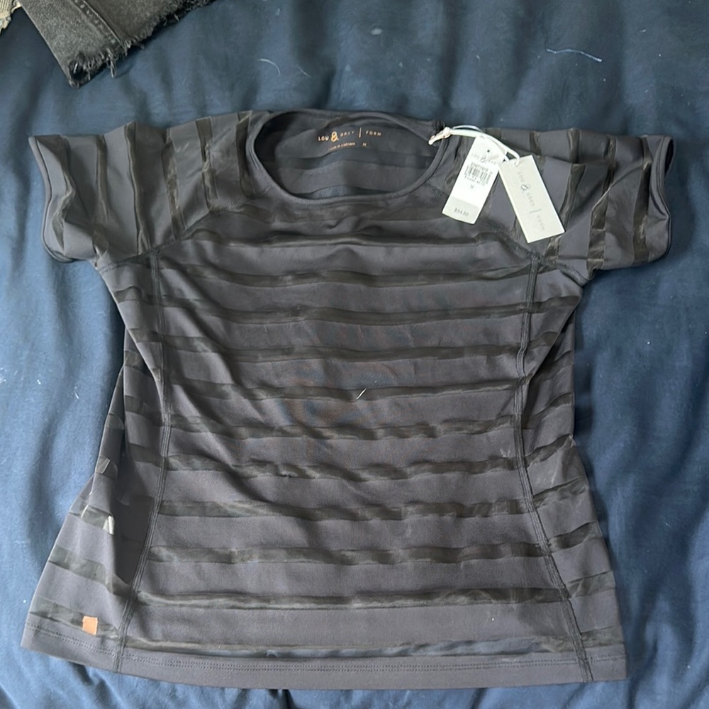Black Striped Women's Top